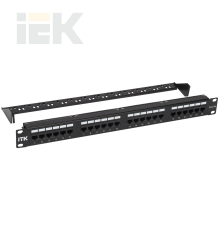 ITK 1U патч-панель кат.5E UTP 24 порта (Dual) с кабельным органайзером