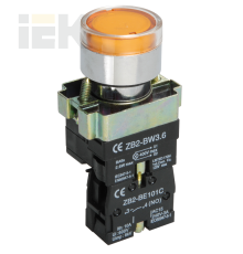 Кнопка управления LAY5-BW3561 с подсветкой желтый 1з IEK