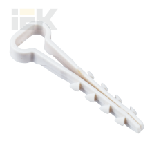 Дюбель-хомут 5х10мм для плоского кабеля нейлон белый (100шт/упак) IEK
