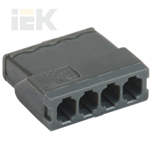 Строительно-монтажная клемма СМК 772-244 компактная с пастой (4шт/упак) IEK