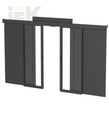 ITK by ZPAS Комплект дверей раздвижных холодного коридора 45U 1200мм с доводчиком черный