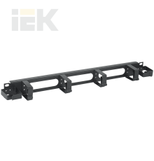 ITK Кабельный органайзер 1U 2 боковых горизонтальных и 4 вертикальных кольца черный