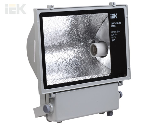 LPHO03-250-02-K03 | Прожектор металлогалогенный ГО03-250-02 асимметричный 250Вт E40 IP65 серый | IEK
