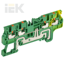 Колодка клеммная CP-MC-PEN заземляющая 4 вывода 1,5мм2 желто-зеленая IEK