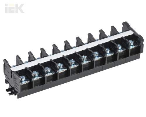 YZN43-10-025-K02 | Блок зажимов наборный БЗН TK-100 25мм2 100А на DIN-рейку 10 пар | IEK
