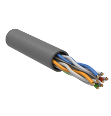 ITK Витая пара U/UTP кат.6A 4х2х23AWG solid LSZH нг(А)-HFLTx серый (305м)