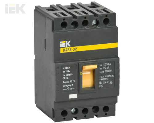 SVA10-3-0032 | Выключатель автоматический ВА88-32 3Р 32А 25кА | IEK