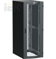 ITK LINEA S Шкаф серверный 19 42U 750х1070мм передняя дверь двухстворчатая перфорированная задняя дверь перфорированная черный RAL 9005