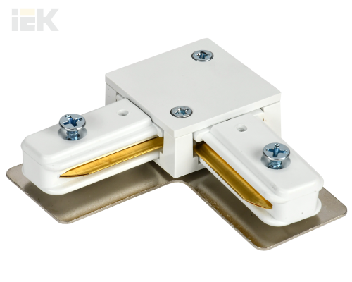 LT-SO0D-SLV-1-K01 | LIGHTING Соединитель L-образный внутренний для однофазного шинопровода белый | IEK