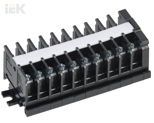 YZN43-10-001-K02 | Блок зажимов наборный БЗН TK-010 1,5мм2 10А на DIN-рейку 10 пар | IEK