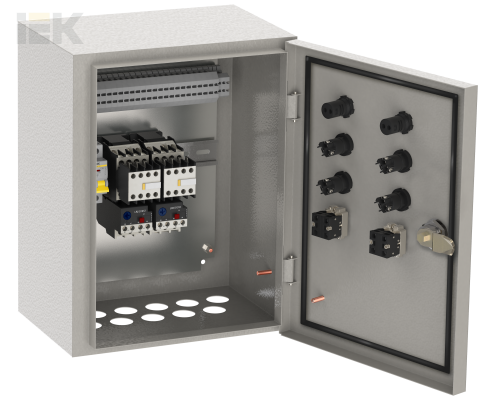 Ящик управления РУСМ5125-2274 нереверсивный 2 фидера общий автоматический выключатель на все фидеры с переключателем на автоматический режим 1,6А IP54
