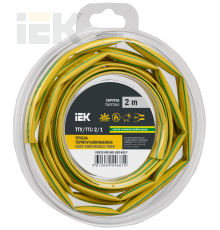 Трубка термоусадочная ТТУ нг-LS 2/1 желто-зеленая (2м/упак) IEK