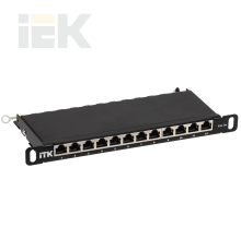 ITK 0,5U патч-панель кат.5E STP 12 портов 10 (Dual IDC)