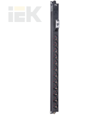 ITK BASE PDU вертикальный PV0111 18U 1 фаза 16А 12 розеток SCHUKO (немецкий стандарт) кабель 2,6м вилка SCHUKO (немецкий стандарт)