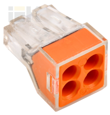 Строительно-монтажная клемма СМК 773-324 оранжевая (4шт/упак) IEK
