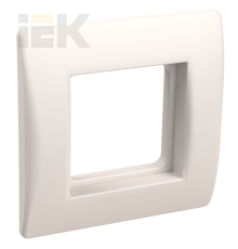 Рамка и суппорт для коробок КМКУ на 2 модуля белые IEK