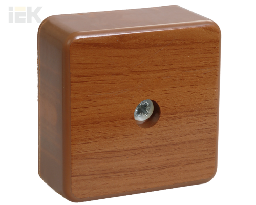 UKO10-050-050-020-K24-E | Коробка распаячная КМ41205-05 для открытой проводки 50х50х20мм дуб | IEK