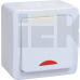 EVMP11-K01-10-54-EC | Выключатель 1-клавишный для открытой установки с индикацией ВС20-1-1-ГПБ IP54 ГЕРМЕС PLUS (цвет клавиши: белый) | IEK
