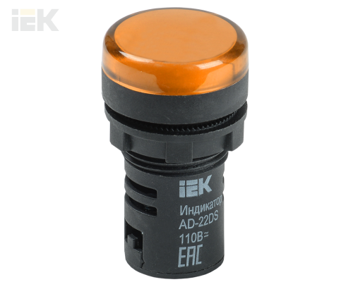 BLS10-ADDS-024-K05 | Лампа AD22DS(LED)матрица d=22мм желтый 24В AC/DC | IEK