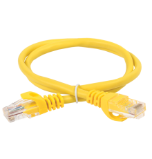 ITK Коммутационный шнур (патч-корд) кат.5E UTP 0,5м желтый