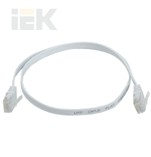 ITK Коммутационный шнур плоский (патч-корд) кат.6 UTP 0,5м белый