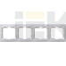 EMK41-K01-DM | Рамка 4-местная вертикальная РВ-4-КБ КВАРТА белый | IEK