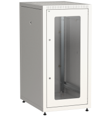 ITK LINEA E Шкаф напольный сетевой 19 18U 600х800мм стеклянная передняя дверь задняя металлическая серый