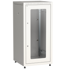 ITK LINEA E Шкаф напольный сетевой 19 18U 600х600мм стеклянная передняя дверь задняя металлическая серый