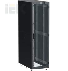 ITK LINEA S Шкаф серверный 19 42U 600х1200мм передняя дверь двухстворчатая перфорированная задняя дверь перфорированная черный RAL 9005