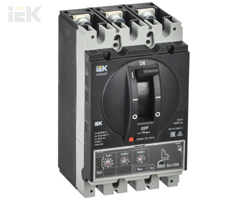 AR-MCCB-3A-050-0125A-ELSC | ARMAT Автоматический выключатель в литом корпусе 3P типоразмер A 50кА 125А расцепитель электронный стандартный | IEK