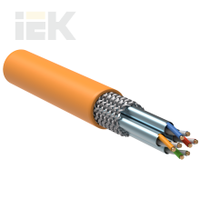 ITK Витая пара S/FTP кат.7 4х2х23AWG solid LSZH нг(А)-HF оранжевый (305м)