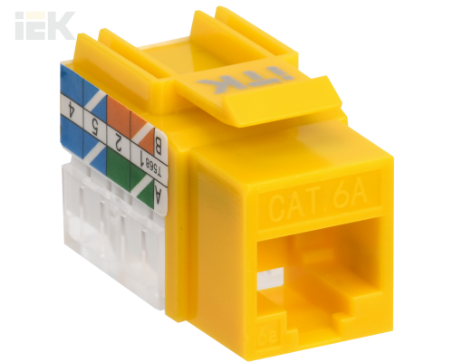 CS1-1C6AU-11-05 | ITK Модуль Keystone Jack кат.6A UTP 110 IDC 90град жёлтый |