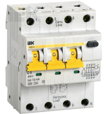 Автоматический выключатель дифференциального тока АВДТ34 C6 10мА IEK