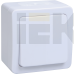 EVMP10-K01-10-54-EC | Выключатель 1-клавишный для открытой установки ВС20-1-0-ГПБ IP54 ГЕРМЕС PLUS (цвет клавиши: белый) | IEK