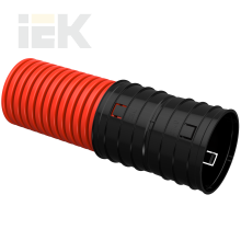 Труба гофрированная двустенная ПНД d=140мм красная (50м) IEK