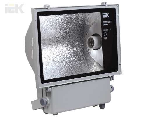 LPHO03-250-01-K03 | Прожектор металлогалогенный ГО03-250-01 симметричный 250Вт E40 IP65 серый | IEK