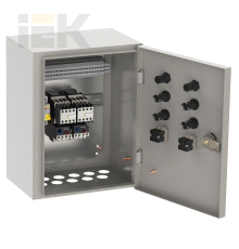 Ящик управления Я5114-1874 нереверсивный 2 фидера автоматический выключатель на каждый фидер без переключателя на автоматический режим 0,6А IEK