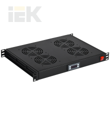 ITK 19 Модуль вентиляторный 1U с цифровым термостатом 4 вентилятора черный