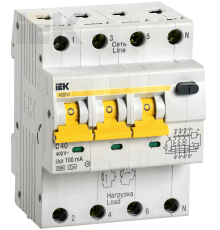 Автоматический выключатель дифференциального тока АВДТ34 C40 100мА IEK