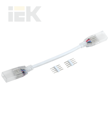 Коннектор 5шт RGB 14мм (разъем-10см-разъем) IEK