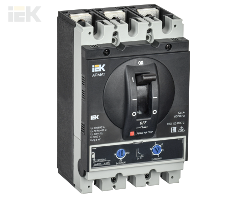 AR-MCCB-3G-050-0200A-ATUC | ARMAT Автоматический выключатель в литом корпусе 3P типоразмер G 50кА 200А расцепитель термомагнитный регулируемый | IEK