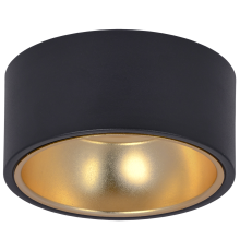 LIGHTING Светильник 4017 накладной потолочный под лампу GX53 черный/золото IEK