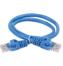 ITK Коммутационный шнур (патч-корд) кат.6 UTP PVC 2м синий