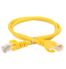 ITK Коммутационный шнур (патч-корд) кат.6 UTP LSZH 0,5м жёлтый