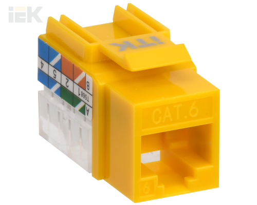 CS1-1C06U-11-05 | ITK Модуль Keystone Jack кат.6 UTP 110 IDC 90град жёлтый |