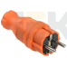 PKR01-016-2-K09 | Вилка прямая ВБп3-1-0м IP44 ОМЕГА каучук оранжевая | IEK
