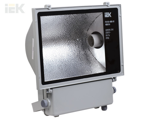 LPHO03-400-01-K03 | Прожектор металлогалогенный ГО03-400-01 симметричный 400Вт E40 IP65 серый | IEK
