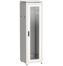 ITK LINEA N Шкаф сетевой 19 42U 600х600мм стеклянная передняя дверь задняя металлическая серый