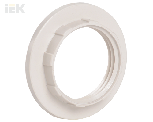 EKP20-01-02-K01 | Кольцо абажурное КП14-К02 к патрону Е14 пластик белый (индивидуальный пакет) | IEK