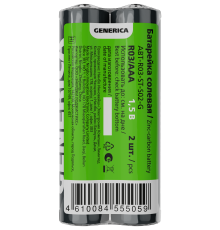 Батарейка солевая R03/AAA (2шт/пленка) GENERICA